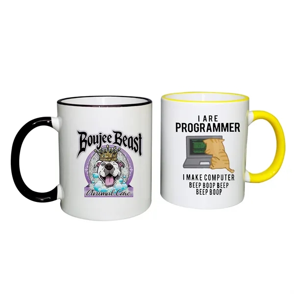 11 oz. Two Tone Ceramic Mug W/C-handle - 11 oz. Two Tone Ceramic Mug W/C-handle - Image 3 of 4