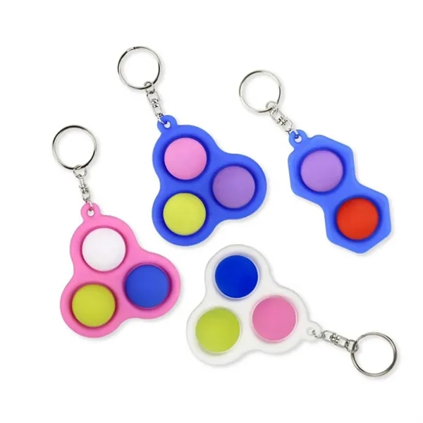 Simple Dimple Toy Finger Fidget Spinner with Keychain - Simple Dimple Toy Finger Fidget Spinner with Keychain - Image 1 of 4