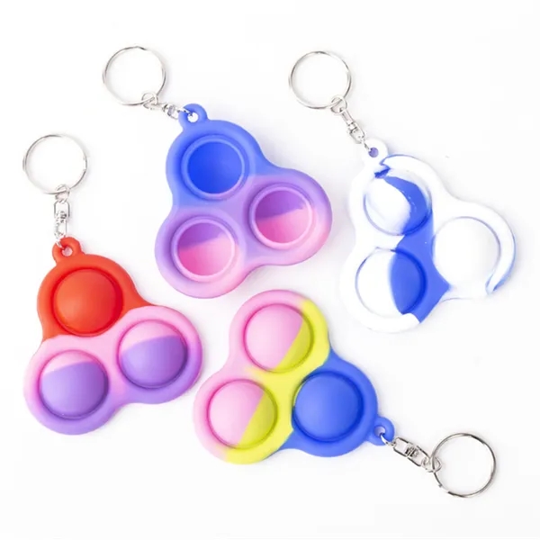 Simple Dimple Toy Finger Fidget Spinner with Keychain - Simple Dimple Toy Finger Fidget Spinner with Keychain - Image 2 of 4