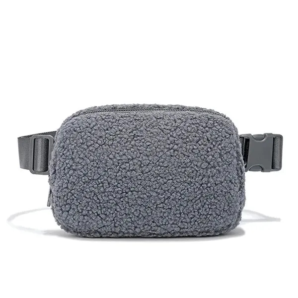Winter Plush Fanny Belt Bag Waist Pack - Winter Plush Fanny Belt Bag Waist Pack - Image 4 of 5