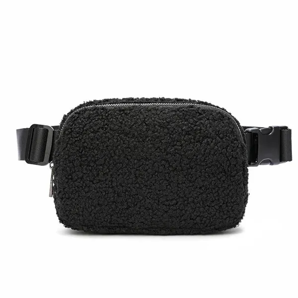 Winter Plush Fanny Belt Bag Waist Pack - Winter Plush Fanny Belt Bag Waist Pack - Image 5 of 5