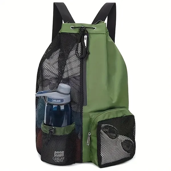 Swim Bag Mesh Drawstring Backpack - Swim Bag Mesh Drawstring Backpack - Image 2 of 5