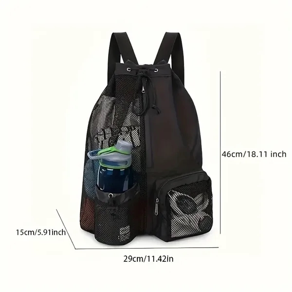 Swim Bag Mesh Drawstring Backpack - Swim Bag Mesh Drawstring Backpack - Image 5 of 5