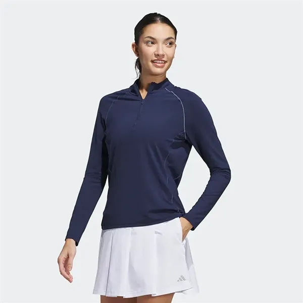 Adidas Ladies Ultimate365 Solid Quarter Zip Mock - Adidas Ladies Ultimate365 Solid Quarter Zip Mock - Image 0 of 6