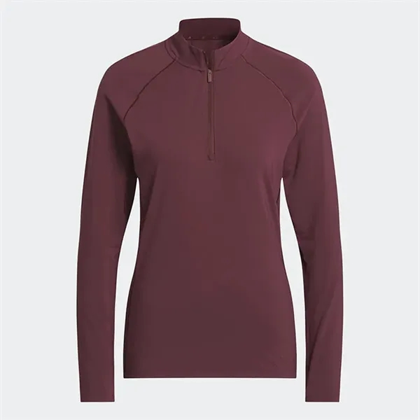 Adidas Ladies Ultimate365 Solid Quarter Zip Mock - Adidas Ladies Ultimate365 Solid Quarter Zip Mock - Image 2 of 6