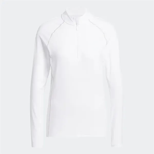 Adidas Ladies Ultimate365 Solid Quarter Zip Mock - Adidas Ladies Ultimate365 Solid Quarter Zip Mock - Image 4 of 6
