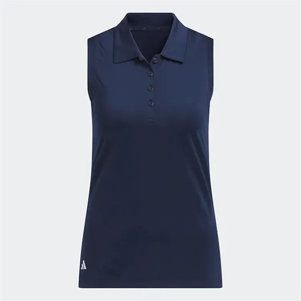 Adidas Ladies Ultimate365 Solid Sleeveless Polo - Adidas Ladies Ultimate365 Solid Sleeveless Polo - Image 4 of 6