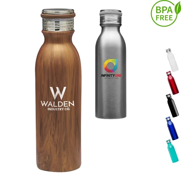 20 oz. BPA free Stainless Steel Sports Bottle w/ carry loop - 20 oz. BPA free Stainless Steel Sports Bottle w/ carry loop - Image 0 of 8