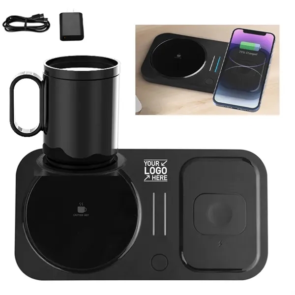 Coffee Mug Warmer Set with Wireless Charger - Coffee Mug Warmer Set with Wireless Charger - Image 0 of 4