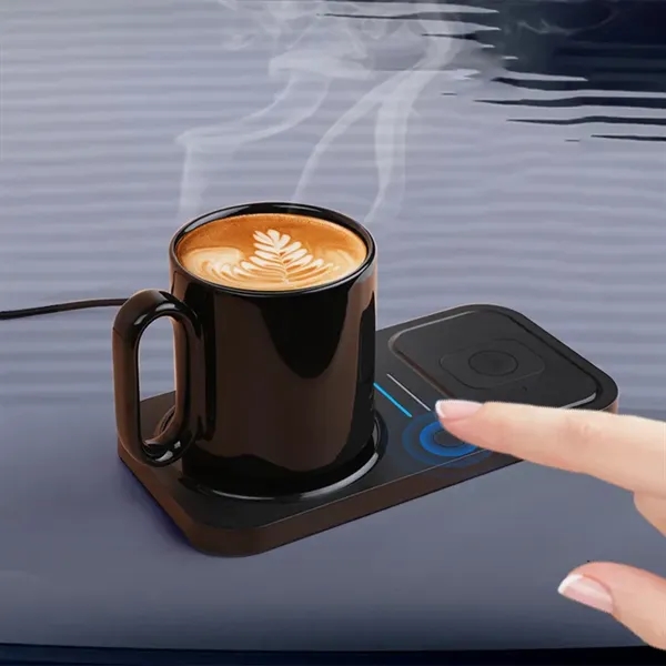 Coffee Mug Warmer Set with Wireless Charger - Coffee Mug Warmer Set with Wireless Charger - Image 4 of 4