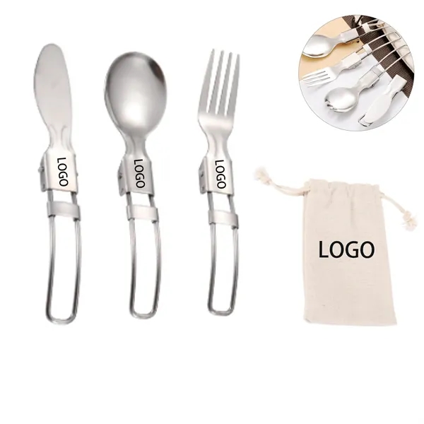 Foldable Stainless Steel Utensil with jute bag Set of 3 - Foldable Stainless Steel Utensil with jute bag Set of 3 - Image 0 of 0