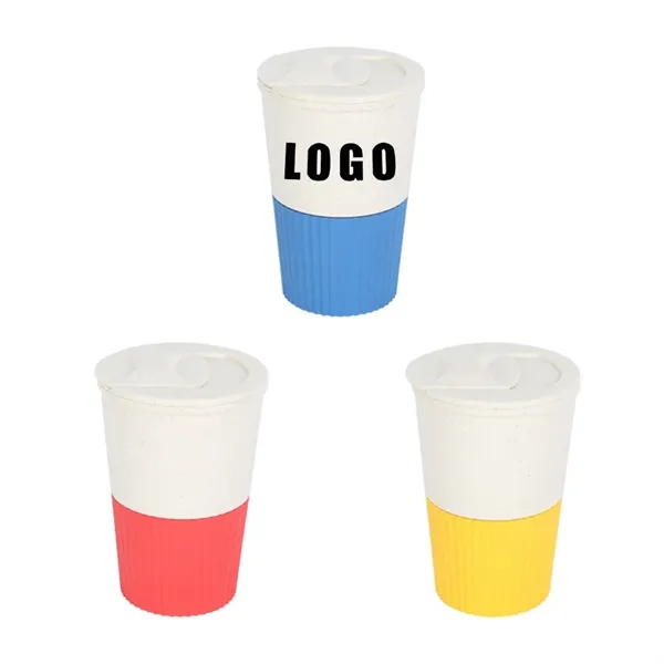 12.8oz Wheat Straw Anti-scalding Water Cup w/Lid - 12.8oz Wheat Straw Anti-scalding Water Cup w/Lid - Image 0 of 2