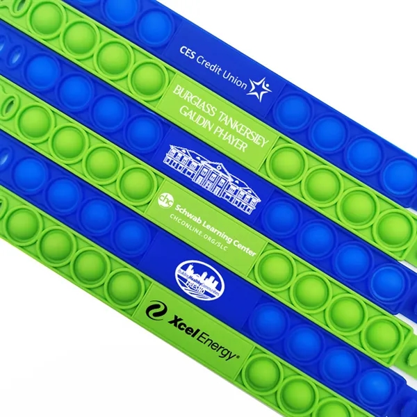 Silicone Push Pop Fidget Toy Sensory Bracelet - Silicone Push Pop Fidget Toy Sensory Bracelet - Image 2 of 3