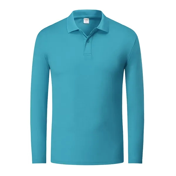 Long Sleeve Polo T-Shirt - Long Sleeve Polo T-Shirt - Image 3 of 8