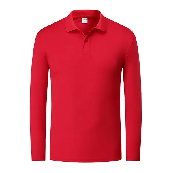 Long Sleeve Polo T-Shirt - Long Sleeve Polo T-Shirt - Image 4 of 8