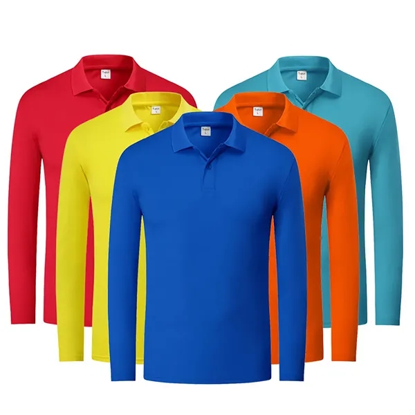Long Sleeve Polo T-Shirt - Long Sleeve Polo T-Shirt - Image 8 of 8