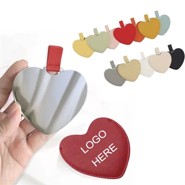 Heart Shaped Pocket Mirror - Heart Shaped Pocket Mirror - Image 0 of 3