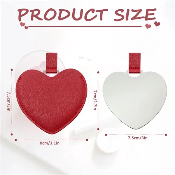 Heart Shaped Pocket Mirror - Heart Shaped Pocket Mirror - Image 1 of 3