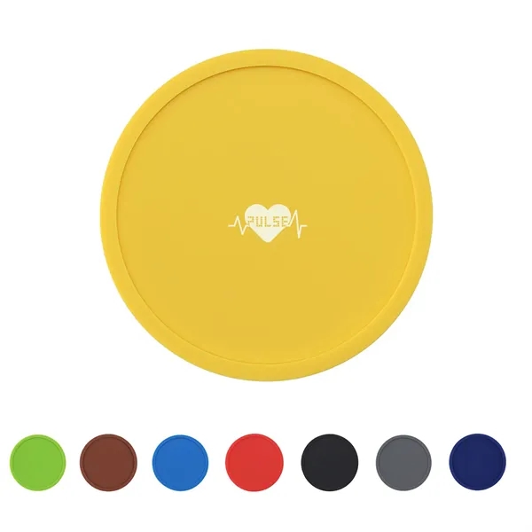 3.93 Inch Round Silicone Coaster for Drinks - 3.93 Inch Round Silicone Coaster for Drinks - Image 0 of 8