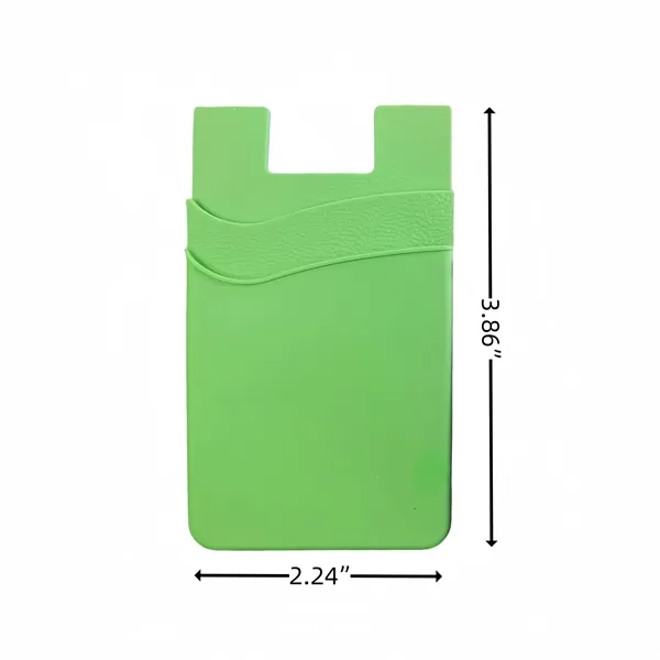 Ultra Slim Double Silicone Phone Card Holder Back Pocket - Ultra Slim Double Silicone Phone Card Holder Back Pocket - Image 1 of 3