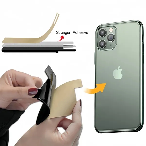 Ultra Slim Double Silicone Phone Card Holder Back Pocket - Ultra Slim Double Silicone Phone Card Holder Back Pocket - Image 3 of 3