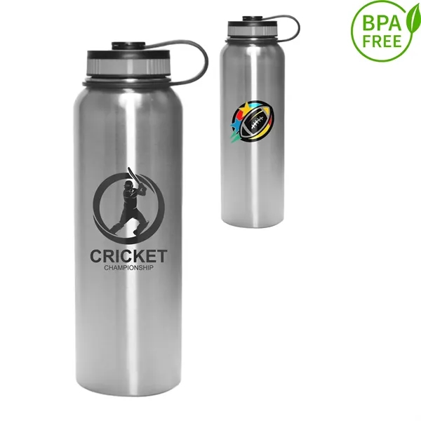 41 oz. BPA free Vacuum Sports Water Bottles w/ Tethered Lid - 41 oz. BPA free Vacuum Sports Water Bottles w/ Tethered Lid - Image 0 of 3