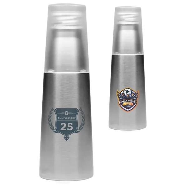 17 oz Stainless Steel Double Wall Water Bottle with Cup