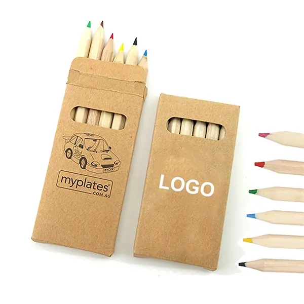 Six-Color Wooden Pencil Set In Box - Six-Color Wooden Pencil Set In Box - Image 0 of 2