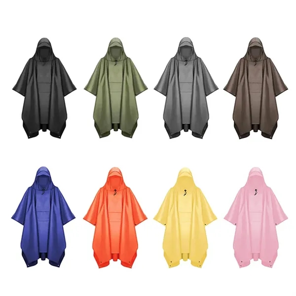 Hooded Rain Poncho - Hooded Rain Poncho - Image 2 of 4
