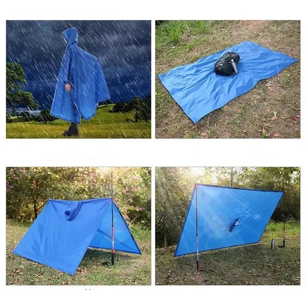 Hooded Rain Poncho - Hooded Rain Poncho - Image 4 of 4