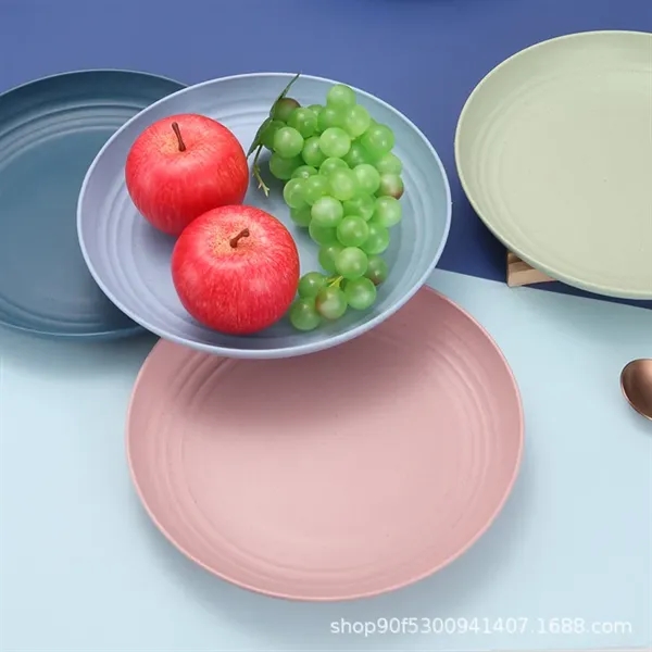 9 Inch Unbreakable Wheat Straw Cereal Plates - 9 Inch Unbreakable Wheat Straw Cereal Plates - Image 2 of 6