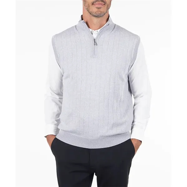Bobby Jones Signature Merino 1/4 Zip Mock Neck Wind Vest - Bobby Jones Signature Merino 1/4 Zip Mock Neck Wind Vest - Image 1 of 4