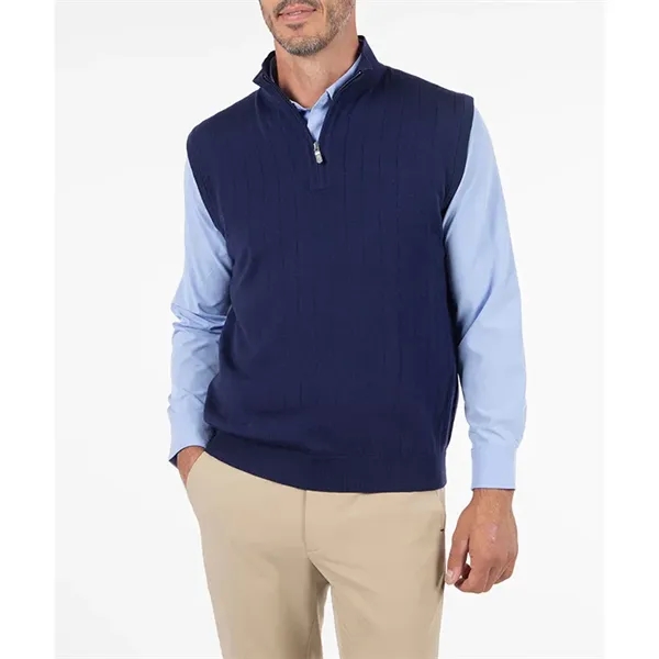 Bobby Jones Signature Merino 1/4 Zip Mock Neck Wind Vest - Bobby Jones Signature Merino 1/4 Zip Mock Neck Wind Vest - Image 2 of 4