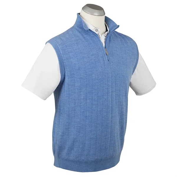Bobby Jones Signature Merino 1/4 Zip Mock Neck Wind Vest - Bobby Jones Signature Merino 1/4 Zip Mock Neck Wind Vest - Image 3 of 4