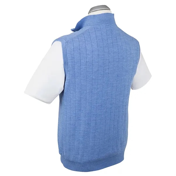 Bobby Jones Signature Merino 1/4 Zip Mock Neck Wind Vest - Bobby Jones Signature Merino 1/4 Zip Mock Neck Wind Vest - Image 4 of 4