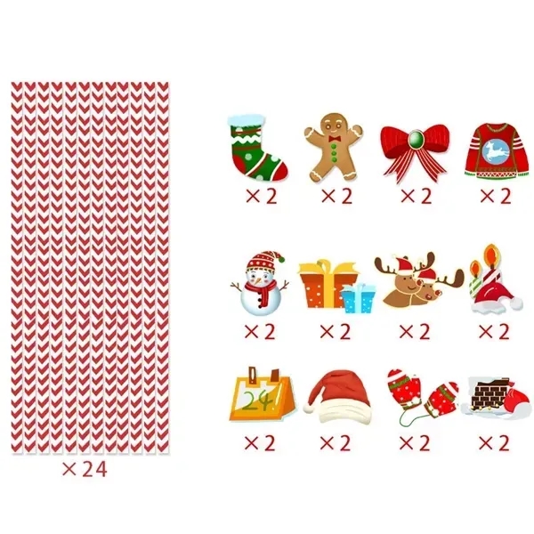 24pcs Christmas Theme Party Decoration Straws - 24pcs Christmas Theme Party Decoration Straws - Image 1 of 3