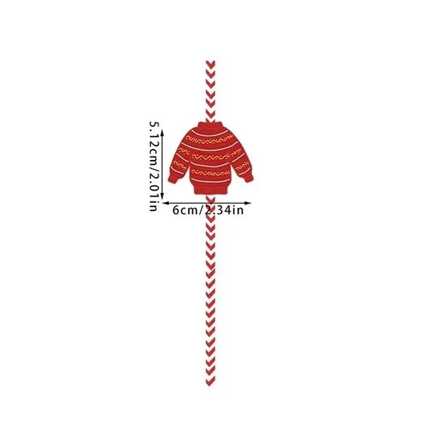 24pcs Christmas Theme Party Decoration Straws - 24pcs Christmas Theme Party Decoration Straws - Image 3 of 3