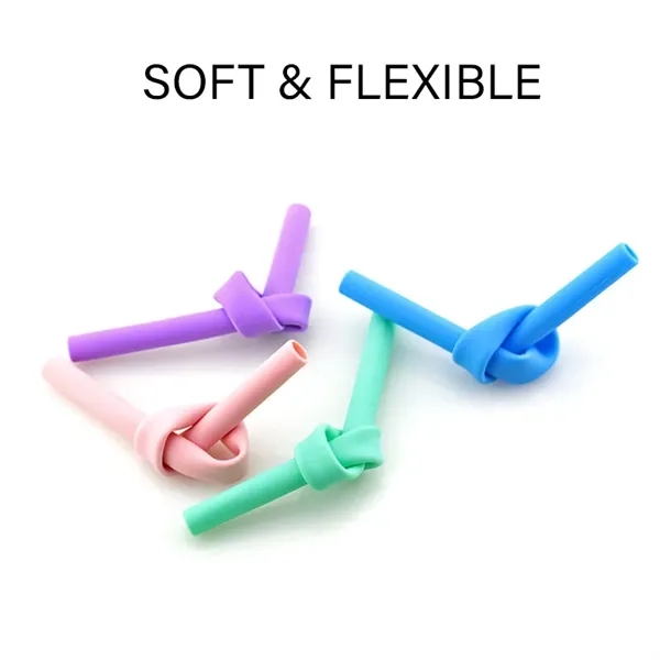 Eco-Friendly Collapsible Silicone Straw Set - Eco-Friendly Collapsible Silicone Straw Set - Image 3 of 5