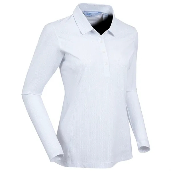 Bobby Jones Ladies Clover Classics LongSleeve Balata Polo - Bobby Jones Ladies Clover Classics LongSleeve Balata Polo - Image 1 of 5