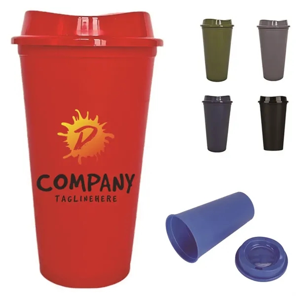 Reusable 16oz. Coffee Cups with Lids Versatile Travel Mug - Reusable 16oz. Coffee Cups with Lids Versatile Travel Mug - Image 0 of 4