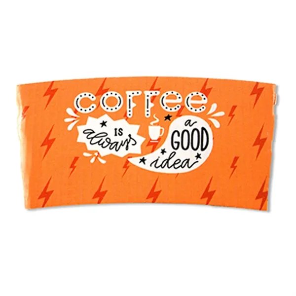 12-16 oz Full-Color Kraft Coffee Cup Sleeve MOQ100 - 12-16 oz Full-Color Kraft Coffee Cup Sleeve MOQ100 - Image 1 of 4