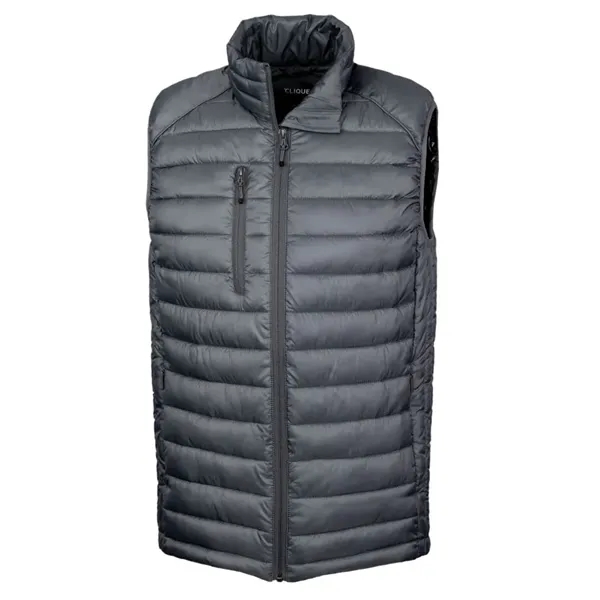 Clique Hudson Insulated Mens Full-Zip Puffer Vest - Clique Hudson Insulated Mens Full-Zip Puffer Vest - Image 8 of 11