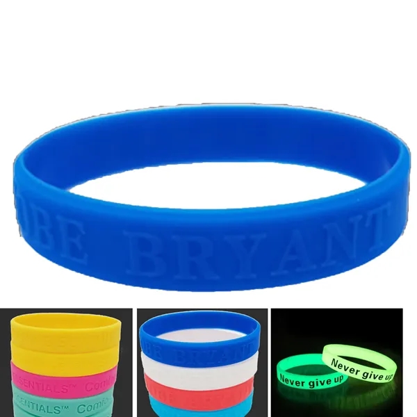 Luminous Color Blank Silicone Bracelets Wristbands - Luminous Color Blank Silicone Bracelets Wristbands - Image 0 of 6