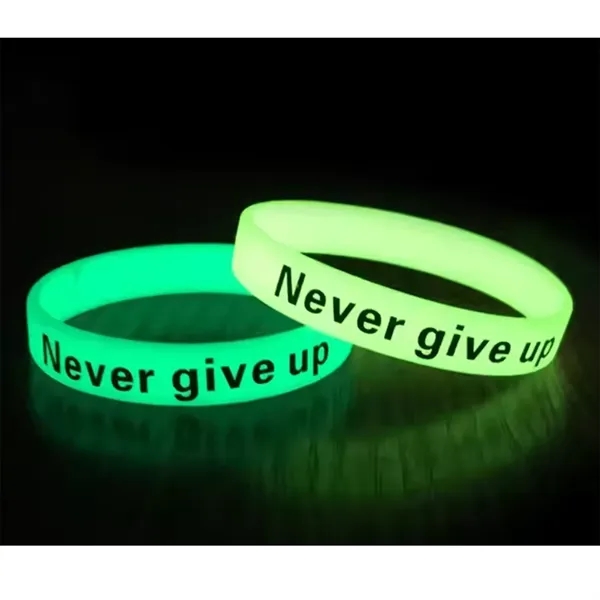 Luminous Color Blank Silicone Bracelets Wristbands - Luminous Color Blank Silicone Bracelets Wristbands - Image 2 of 6