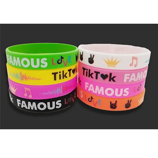 Luminous Color Blank Silicone Bracelets Wristbands - Luminous Color Blank Silicone Bracelets Wristbands - Image 3 of 6