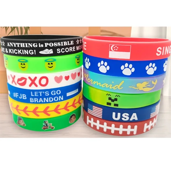 Luminous Color Blank Silicone Bracelets Wristbands - Luminous Color Blank Silicone Bracelets Wristbands - Image 5 of 6