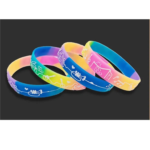 Luminous Color Blank Silicone Bracelets Wristbands - Luminous Color Blank Silicone Bracelets Wristbands - Image 6 of 6