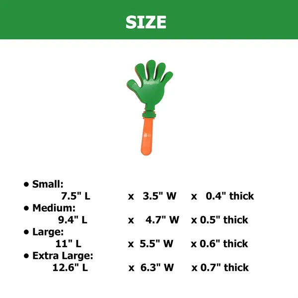 Large Plastic Hand Clappers-Customizable Shapes - Large Plastic Hand Clappers-Customizable Shapes - Image 6 of 15