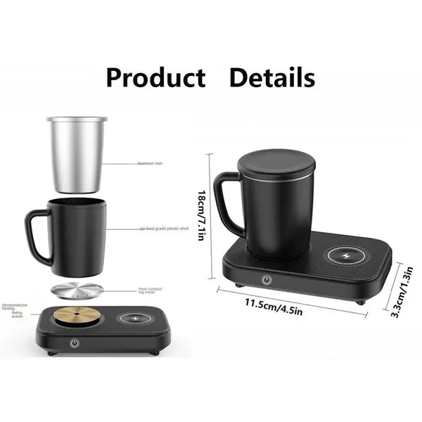 3-in-1 Coffee Mug Warmer, Cooler & Wireless Charger - 3-in-1 Coffee Mug Warmer, Cooler & Wireless Charger - Image 4 of 5