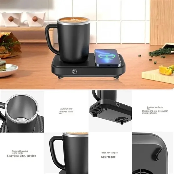 3-in-1 Coffee Mug Warmer, Cooler & Wireless Charger - 3-in-1 Coffee Mug Warmer, Cooler & Wireless Charger - Image 2 of 5